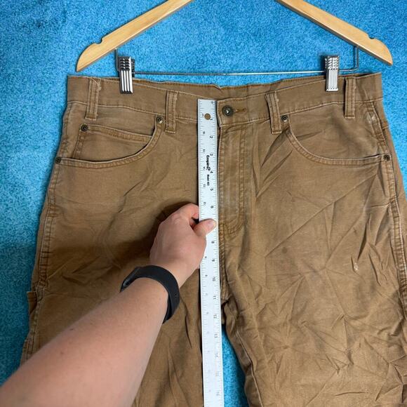 Vintage Dickies Carpenter Jorts Mens 34 Tan Y2K Utility Work Shorts 34x10 - Picture 8 of 16